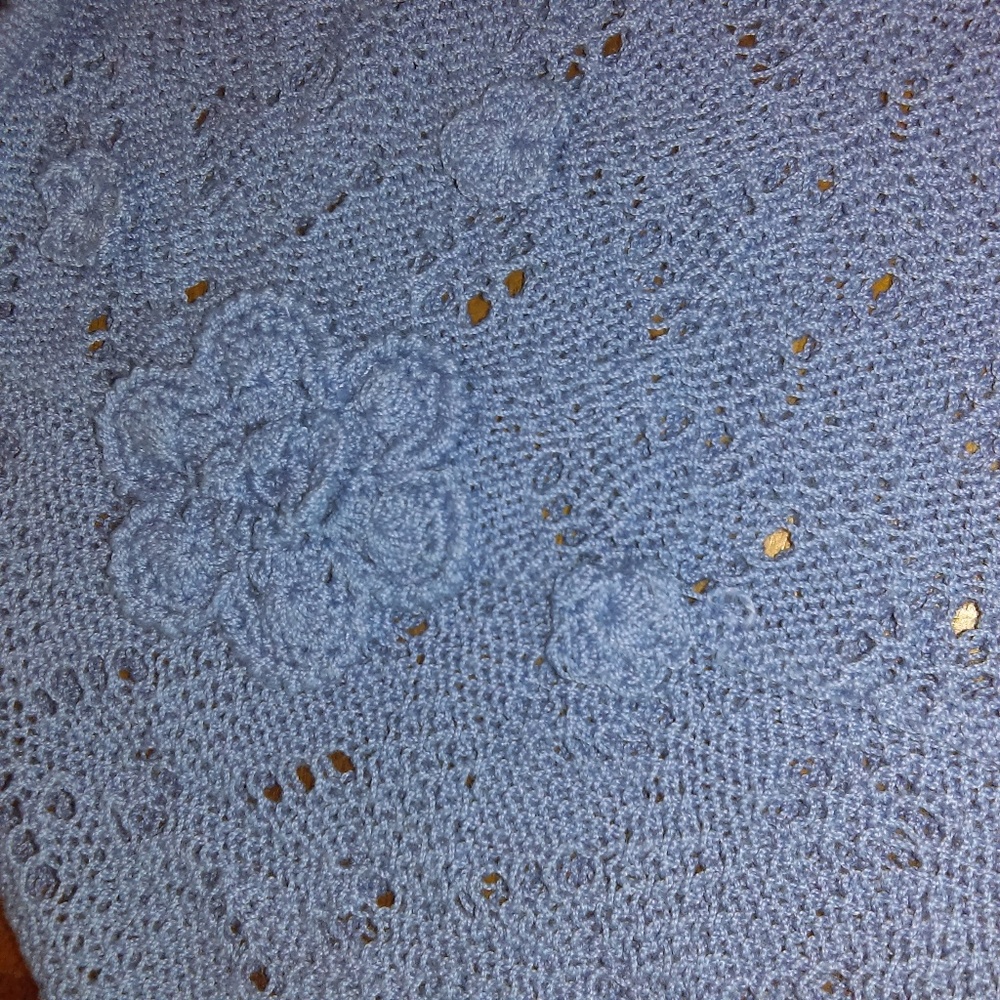April Cornell lavender knit shawl